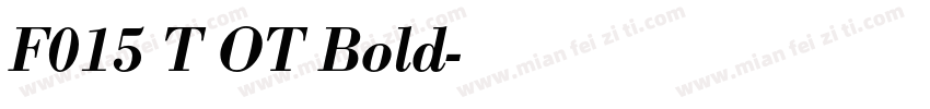 F015 T OT Bold字体转换